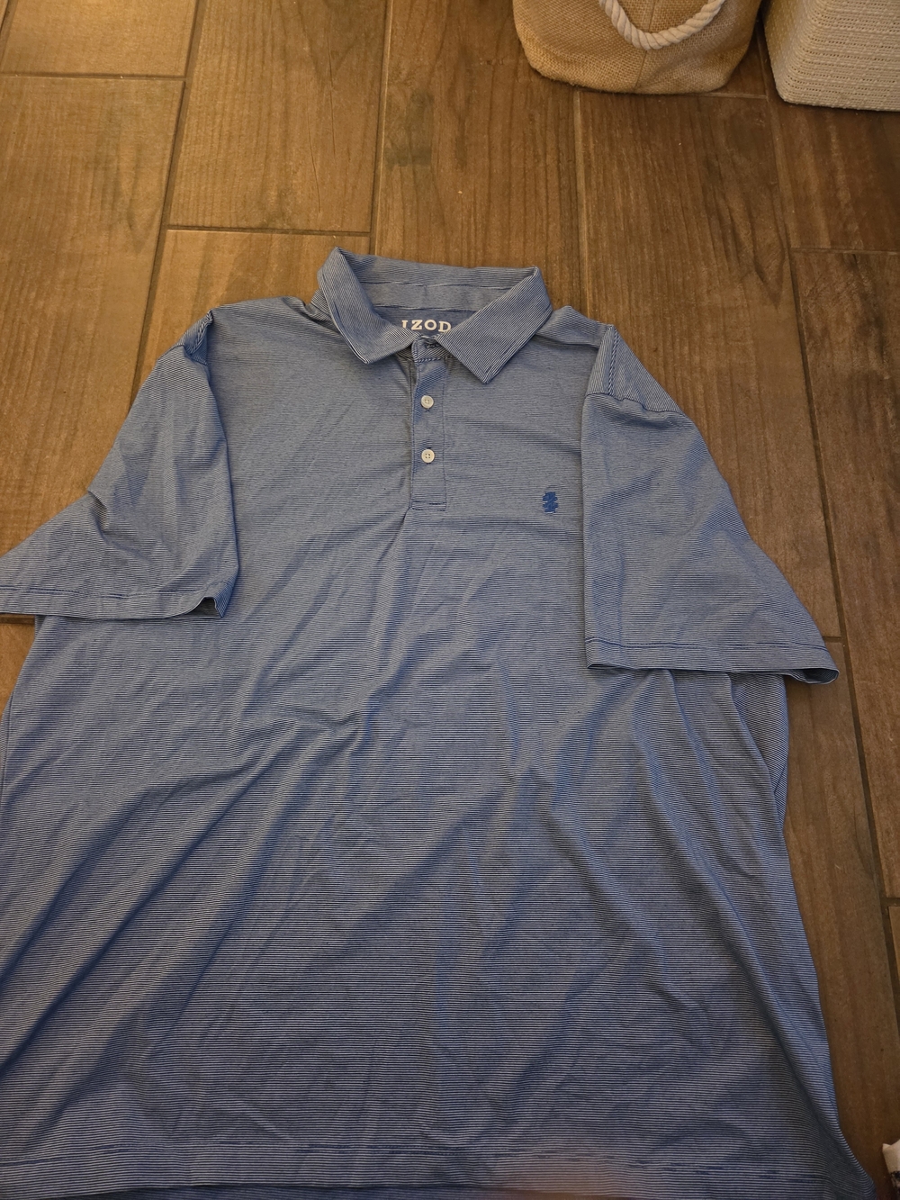 IZOD Light Blue Men's Polo Shirt with Subtle Logo